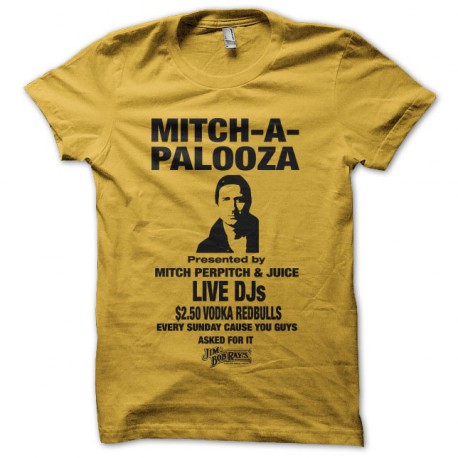 T-shirt Old School Mitch-a-palooza yellow