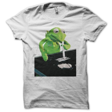 T-shirt Kermit plays cocaine white