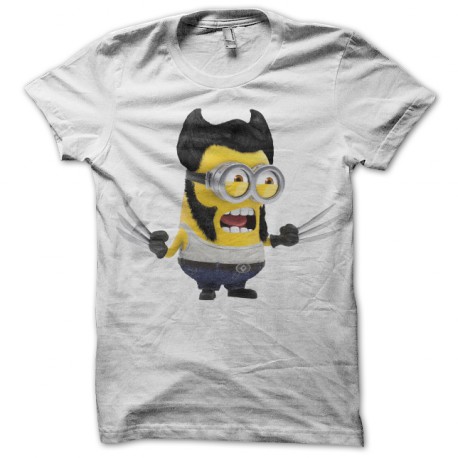 Tee shirt moi moche et méchant minion wolverine blanc