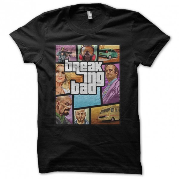 T-shirt Breaking Bad parody GTA 5 black