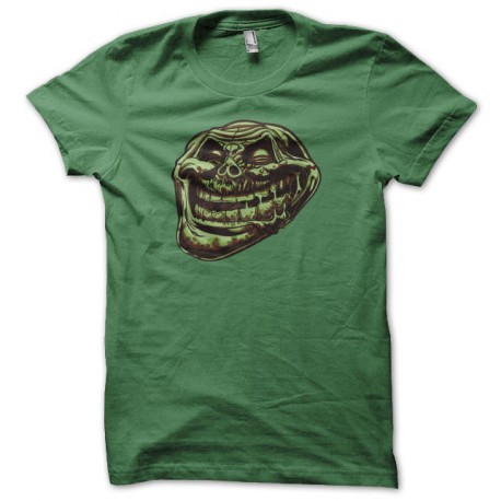 T-shirt Troll face zombie green