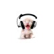 T-shirt Baby cat with headphones mewling white