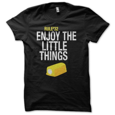 Tee shirt Zombieland règle 32 Enjoy the little things noir