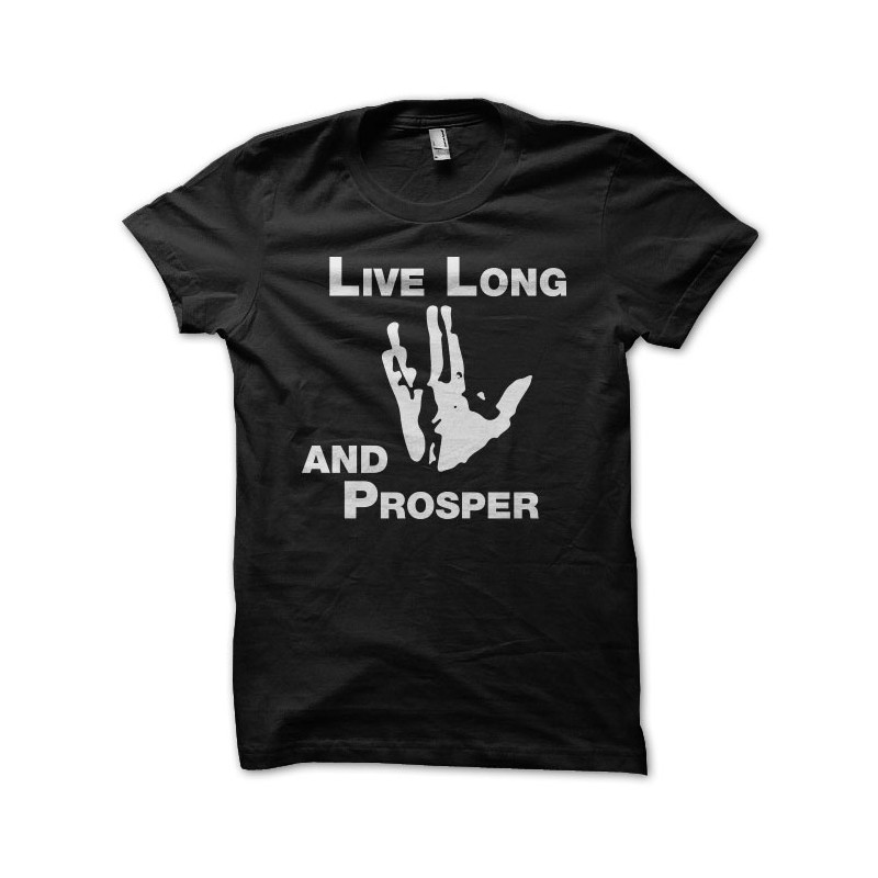 T-shirt Star Trek Live Long and Prosper black