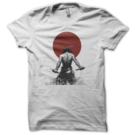 T Shirt Samurai Red and white sun