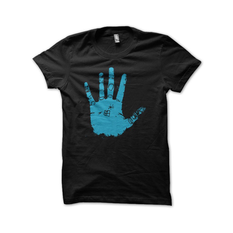 T-shirt hand symbols vintage black