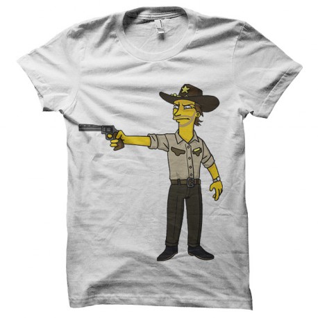 Rick Grimes camisa blanca muertos vivientes