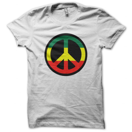 camisa de la rueda del rasta del blanco de la Paz