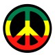 shirt rasta wheel of Peace white