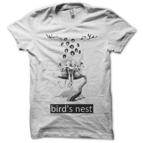 tee shirt bird nest blanc