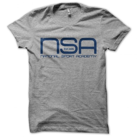 tee shirt NSA national sport academy gris