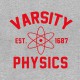 white t-shirt varsity physics in 1687