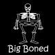 shirt big boned fat black skeleton