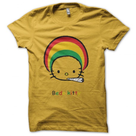 Camisa del gatito del hola gatito parodia Bedo amarillo