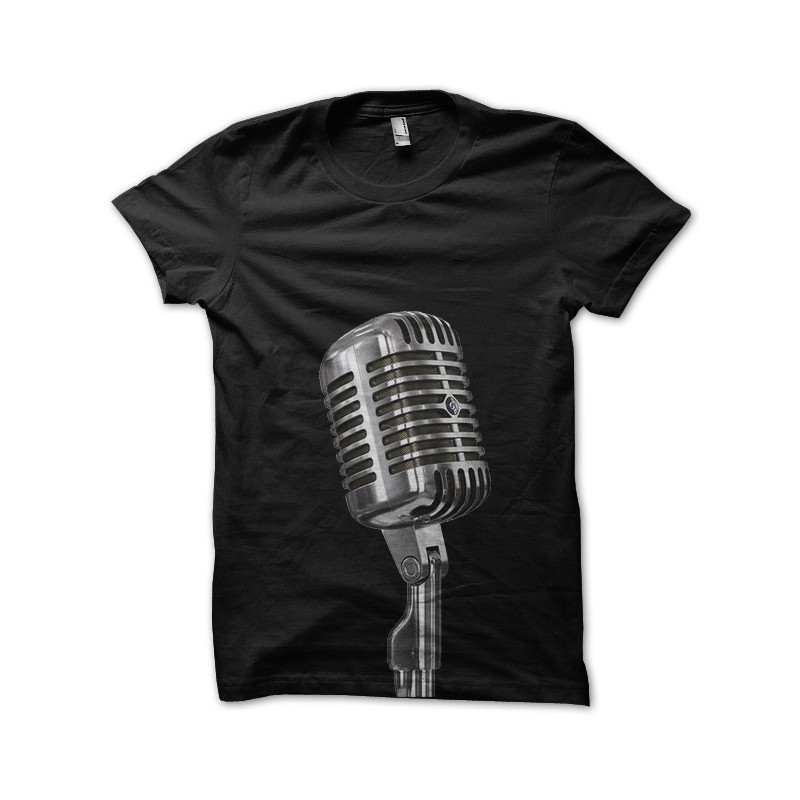 shirt black microphone