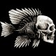 skelton t-shirt black fish