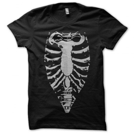 black t-shirt skelton