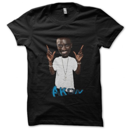 black tee shirt akon