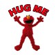 white t-shirt hug me elmo