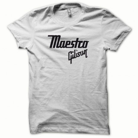 Camiseta Maestro Gibson Blanco / Negro