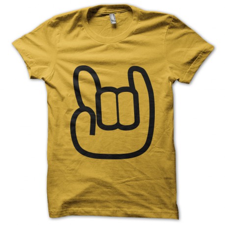 tee shirt logo you rock en jaune