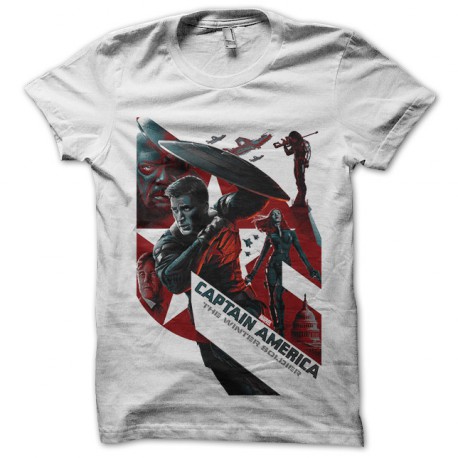 tee shirt captain america blanc