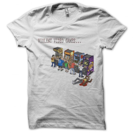 tee shirt video games funny blanc