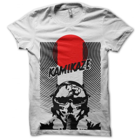 tee shirt kamikaze the sun of japan blanc