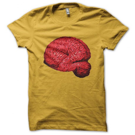 tee shirt brain jaune