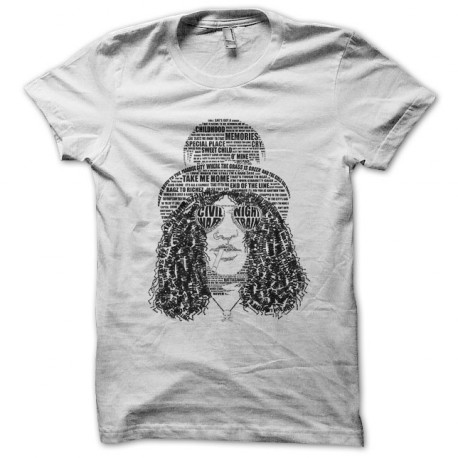 tee shirt slash artistique gun N roses blanc