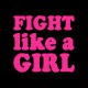 tee shirt Fight like a girl noir