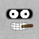 camisa de Futurama Bender y cigarrillos gris