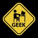 black t-shirt geek home