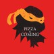 Pizza Is Coming t-shirt red