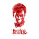 camisa de Dexter efectos de pintura blanca