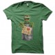 tee shirt I Love Trash green