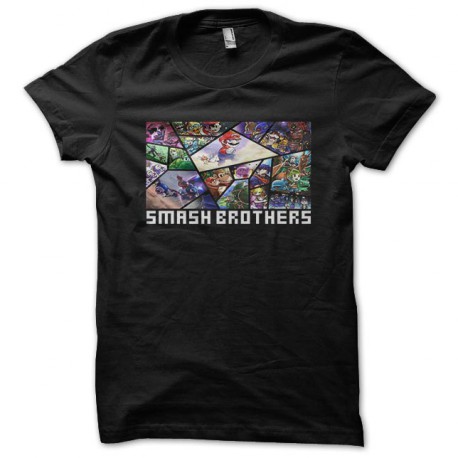 camisa de color negro Super Smash Bros