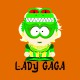 camisa naranja de Lady Gaga