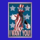 tee shirt Apollo Creed I Want You blue