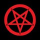 Satan black shirt logo