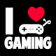 tee shirt i love gaming noir