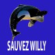 tee shirt Sauvez Willy blue