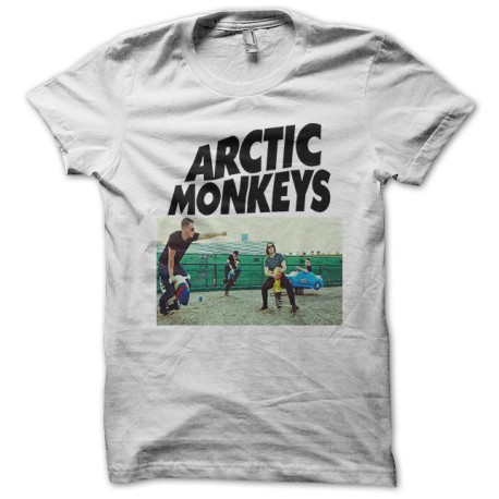 tee shirt arctic monkeys blanc