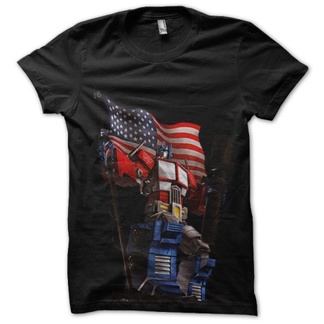 tee shirt optimus prime transformers black