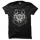 tee shirt wolf dark black