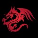 tee shirt Dragon red noir