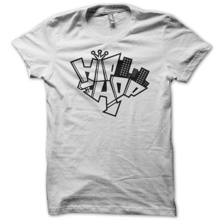 camiseta blanca de la ciudad hiphop