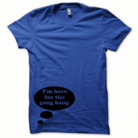 Tee shirt Gangbang noir/bleu royal