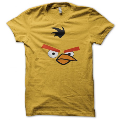 camisa amarilla aves enojado