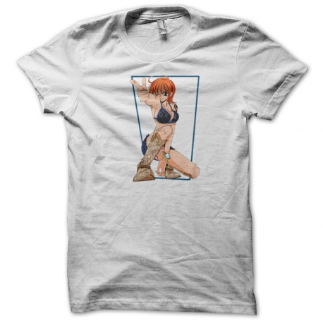 Camisa de una pieza de vaquero blanco Nami